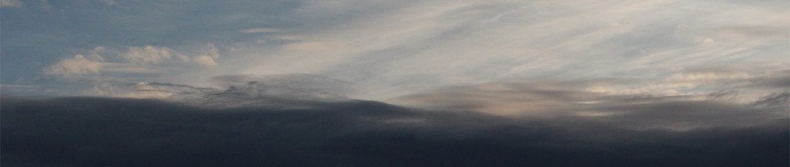 Grey clouds swirling in the sky